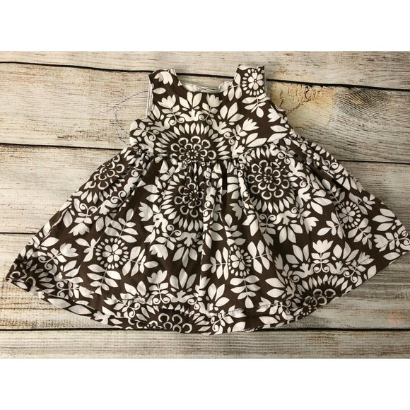 Carters Dress Infant Baby size 6 Months Sleeveless Brown Floral Pageant - Picture 2 of 4